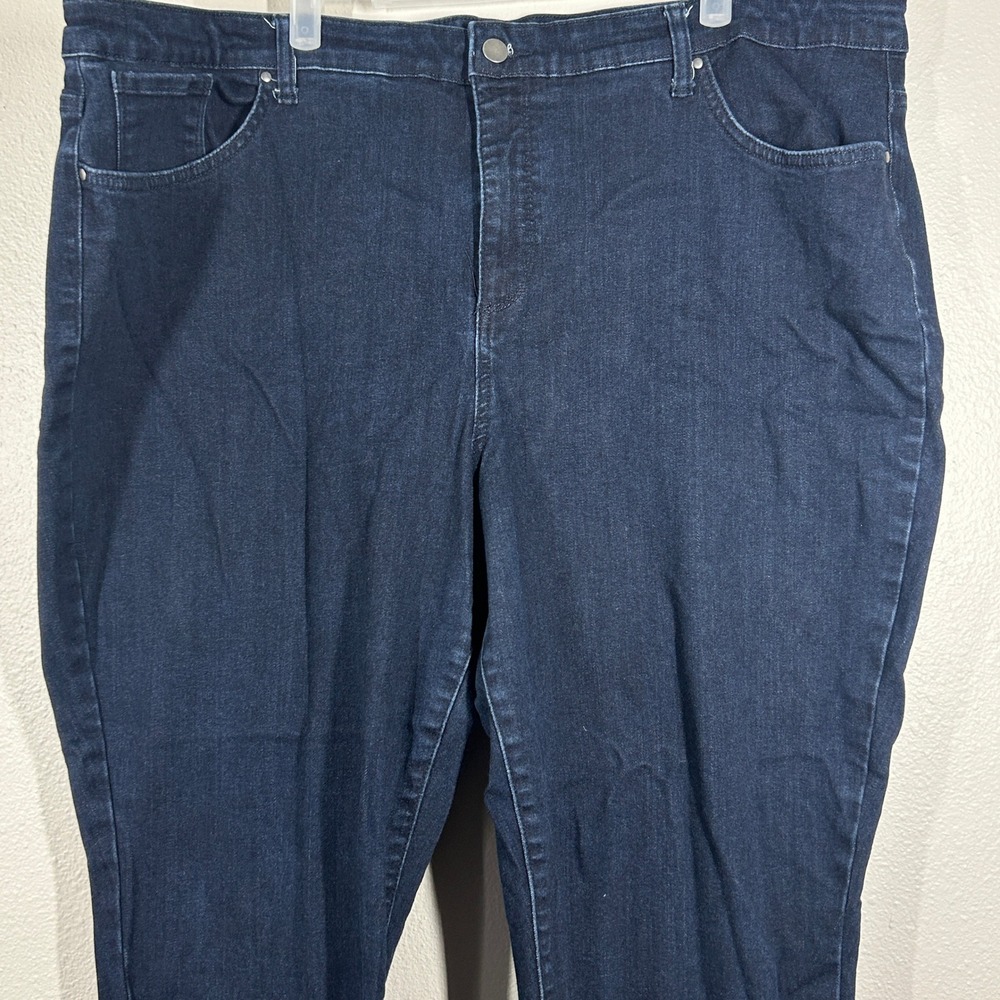 The Limited Womens 24W Dark Wash High Rise Skinny Jeans Raw Hem Stretch Blue